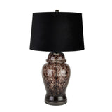 Nathalie Black Dapple Acanthus Lamp