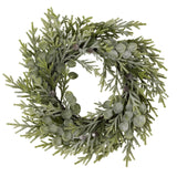 frosted pine and eucalyptus wreath