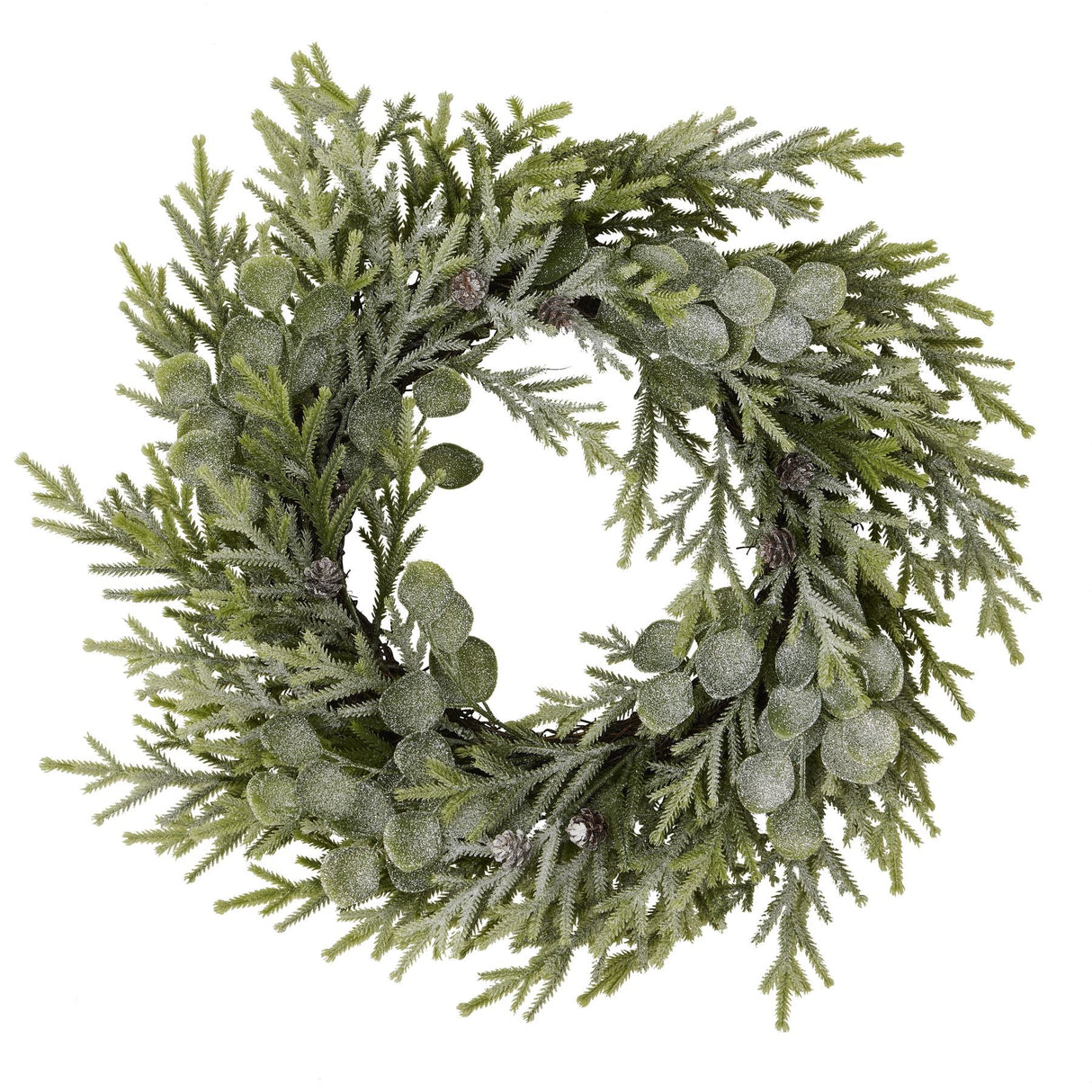 Violette Frosted Pine And Eucalyptus Wreath