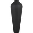 matt black medium hammered vase with lid