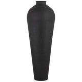 Eloise Matt Black Large Hammered Vase With Lid
