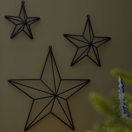 matt black convexed star frame