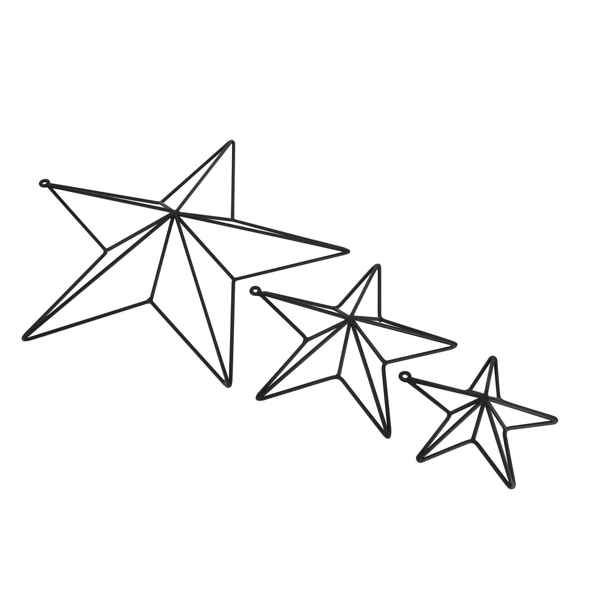 matt black convexed medium star frame