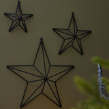 matt black convexed medium star frame