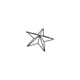 matt black convexed medium star frame