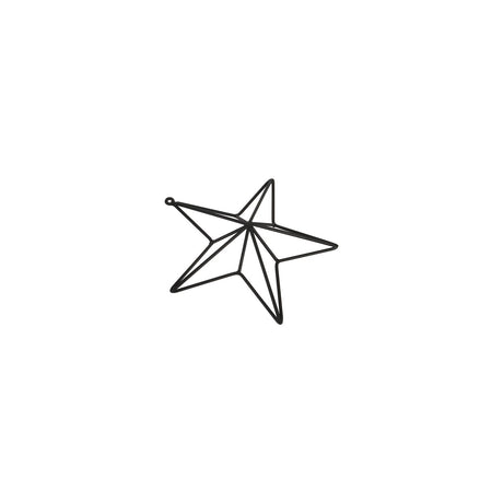 matt black convexed medium star frame