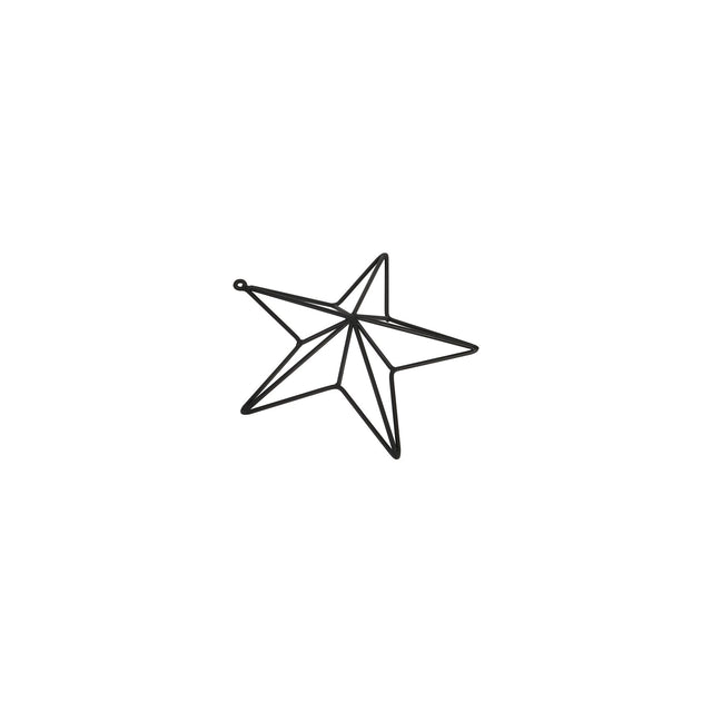 matt black convexed medium star frame
