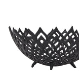 black cast lattice bowl