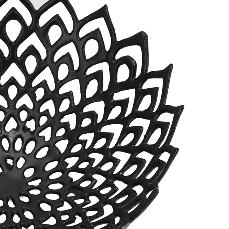 black cast lattice bowl