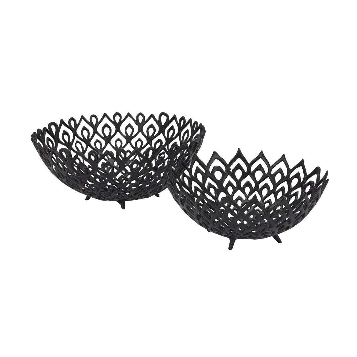 black cast lattice bowl
