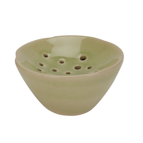 light green ceramic flower frog