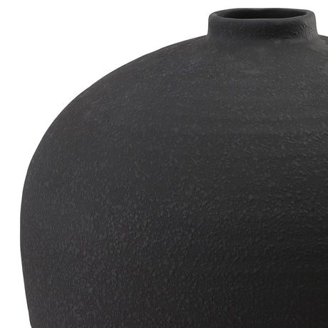 matt black tall astral vase