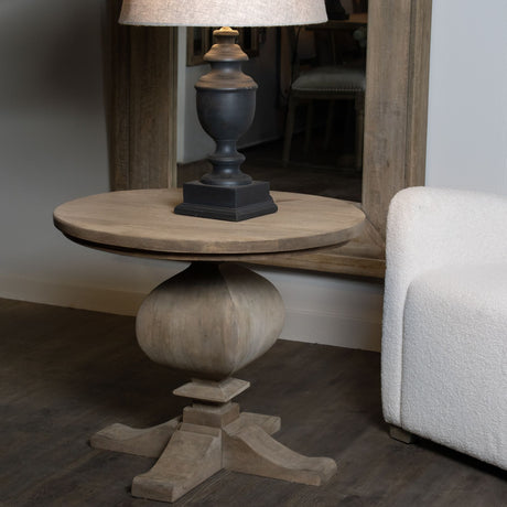 copgrove collection pedestal side table