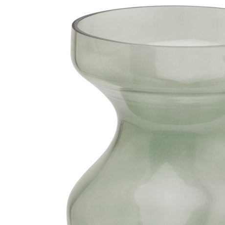 smoked sage glass fluted vase