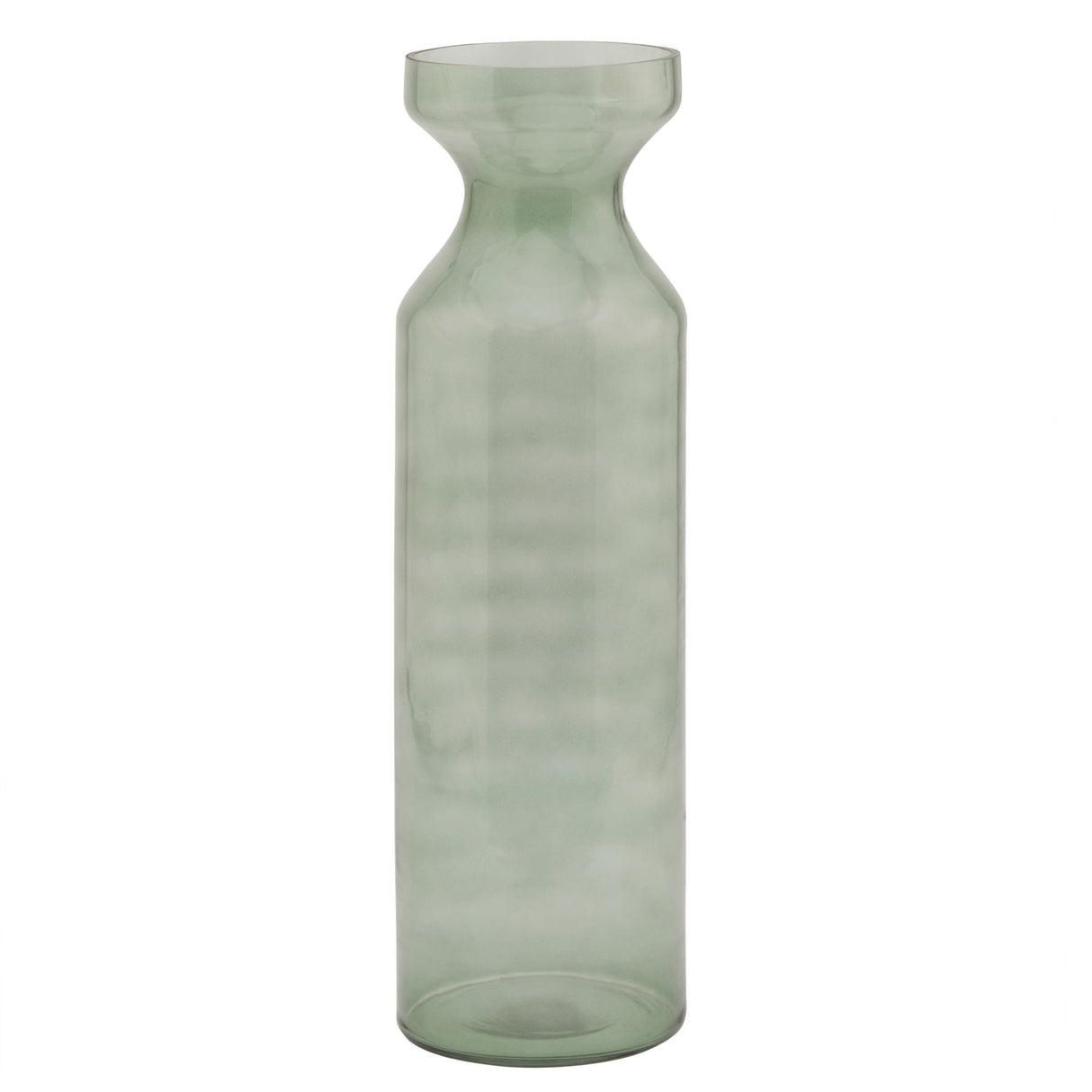 Juliette Smoked Sage Glass Fluted Vase