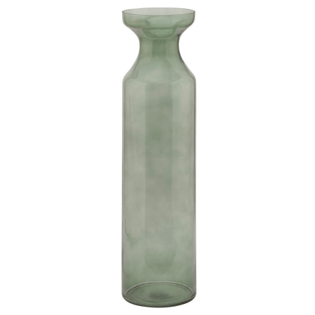 smoked sage glass tall fluted vase