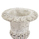 fluted stone ceramic urn