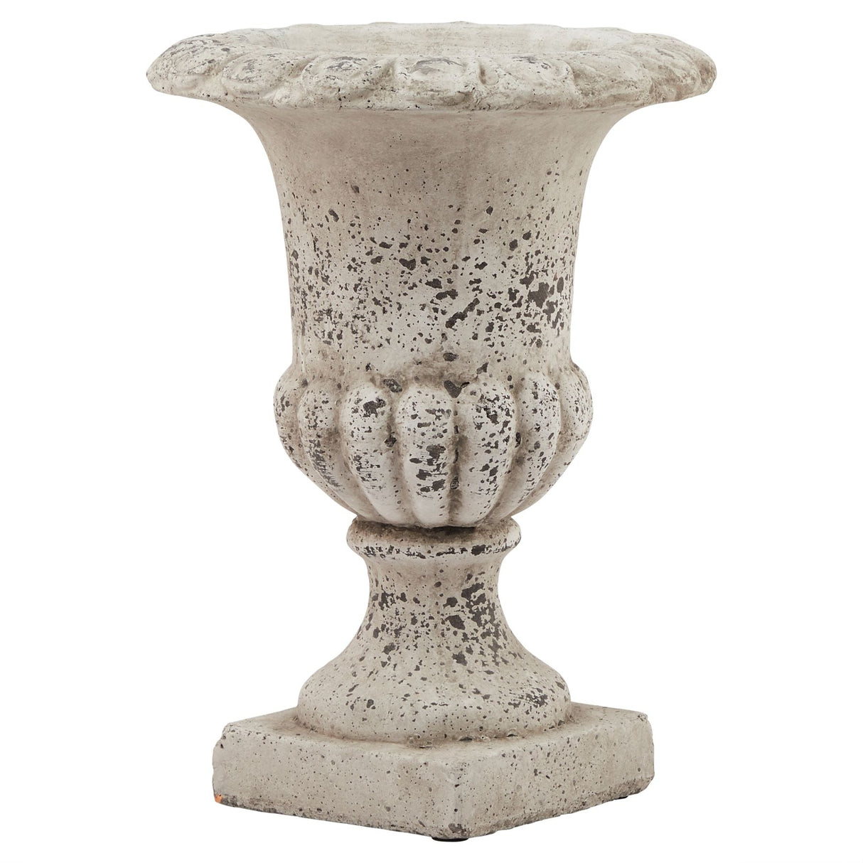 Emilie Fluted Stone Ceramic Urn