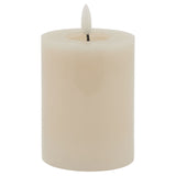 luxe collection melt effect 3x4 taupe led wax candle