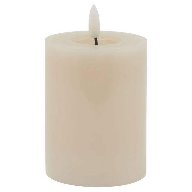 luxe collection melt effect 3x4 taupe led wax candle