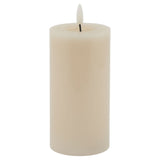 luxe collection melt effect 3x6 taupe led wax candle