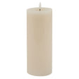 luxe collection melt effect 3 5x9 taupe led wax candle