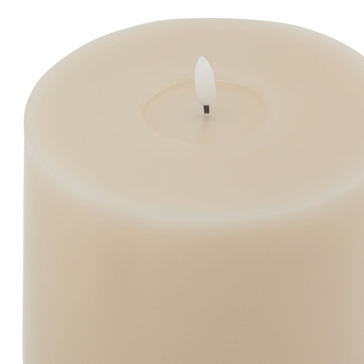 luxe collection melt effect 6x8 taupe led wax candle