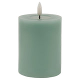 Elodie Luxe Collection Melt Effect 3x4 Sage LED Wax Candle