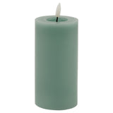 luxe collection melt effect 3x6 sage led wax candle