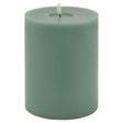 luxe collection melt effect 6x8 sage led wax candle