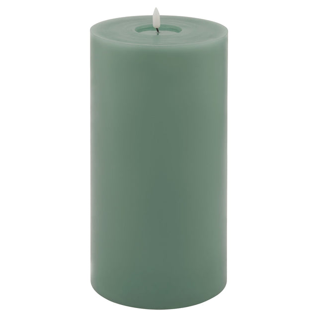 luxe collection melt effect 6x12 sage led wax candle