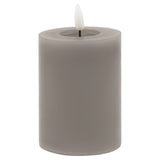 Edith 3x4 Grey LED Wax Candle