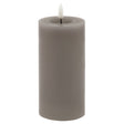 luxe collection melt effect 3x6 grey led wax candle