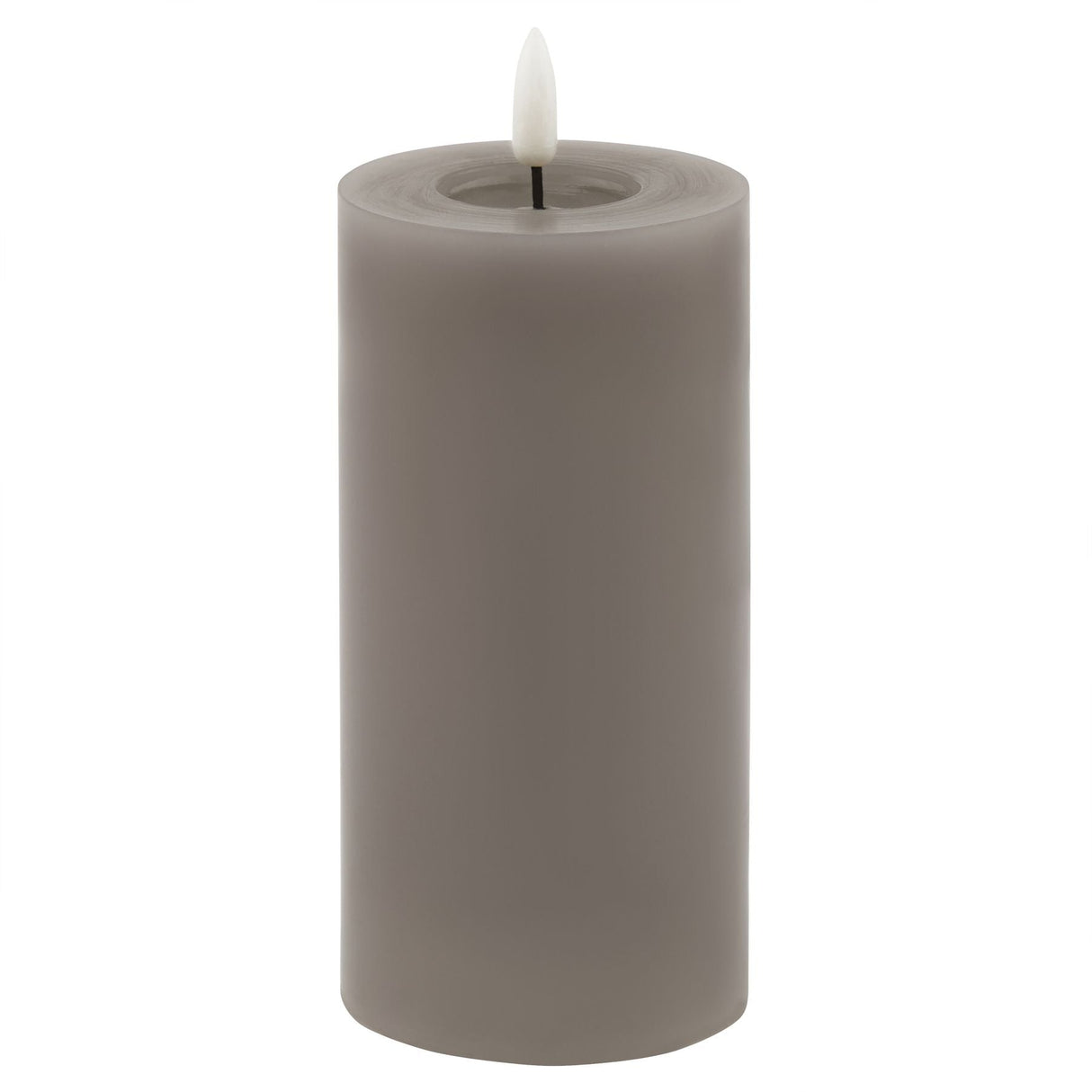Edith 3x6 Grey LED Wax Candle