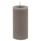 Edith 3x6 Grey LED Wax Candle