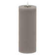 luxe collection melt effect 3 5x9 grey led wax candle