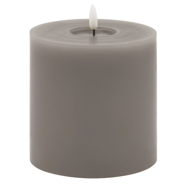 luxe collection melt effect 5x5 grey led wax candle