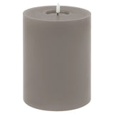 luxe collection melt effect 6x8 grey led wax candle