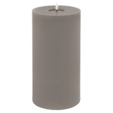 luxe collection melt effect 6x12 grey led wax candle