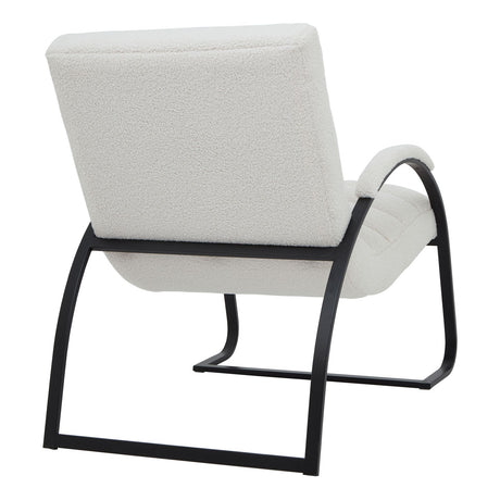 boucle ribbed ark chair