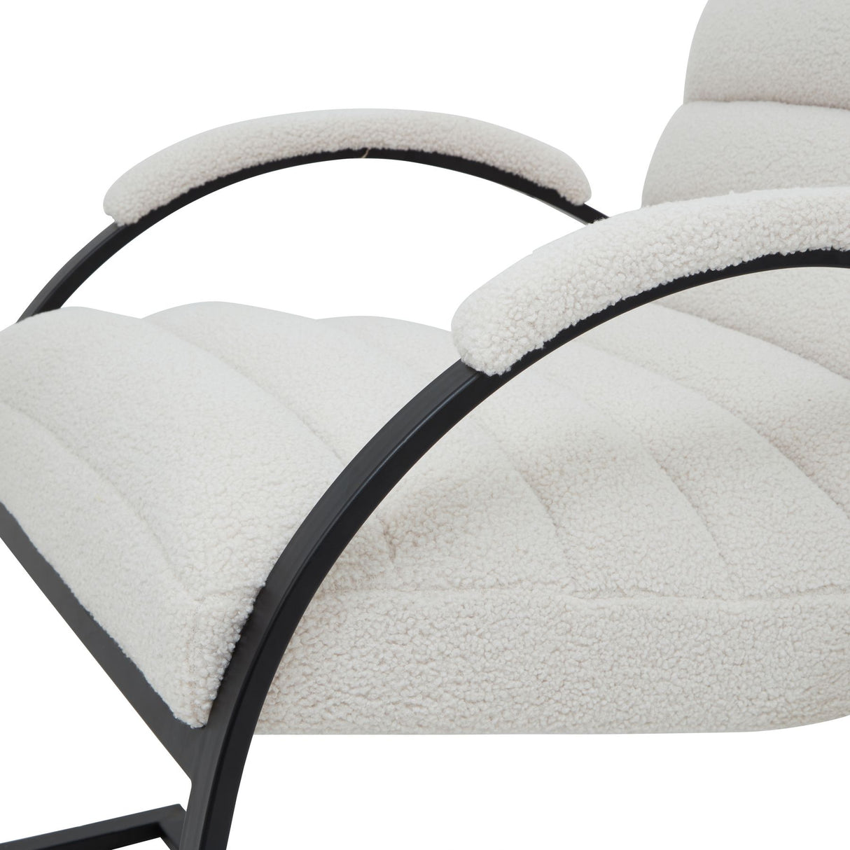 boucle ribbed ark chair