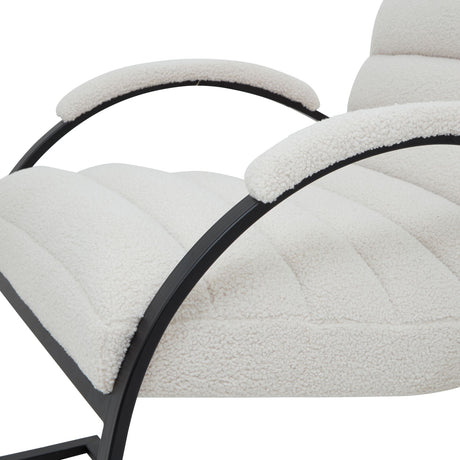 boucle ribbed ark chair