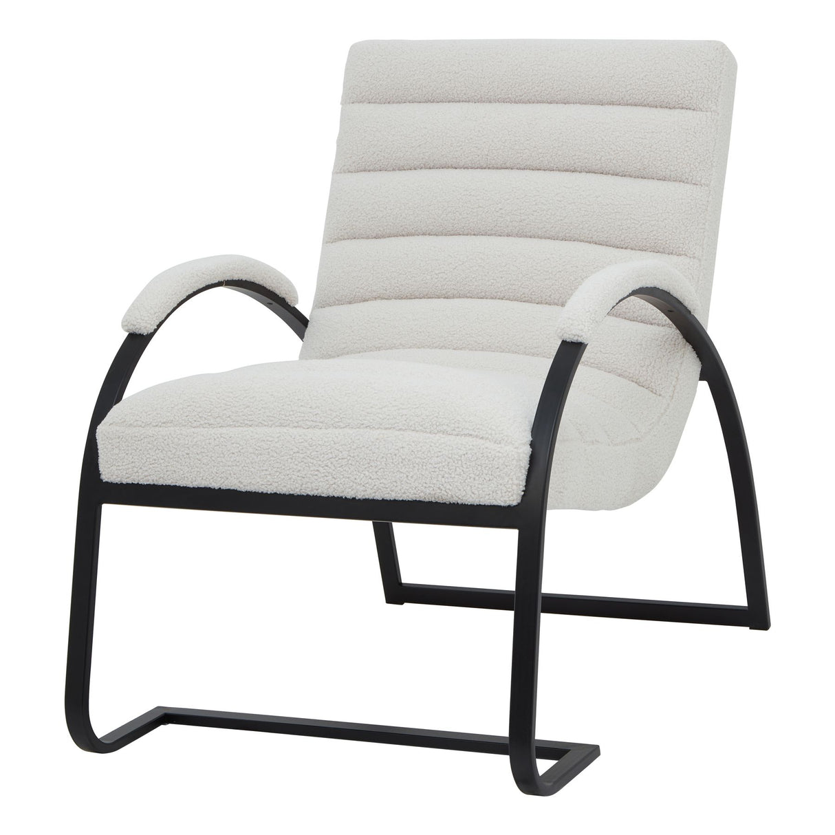 boucle ribbed ark chair