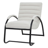 boucle ribbed ark chair