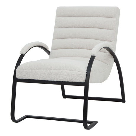 boucle ribbed ark chair