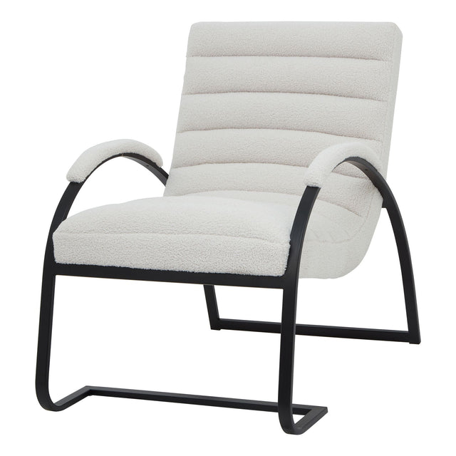 boucle ribbed ark chair