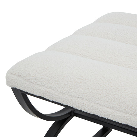 boucle ribbed foot stool