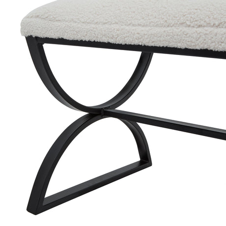 boucle ribbed foot stool