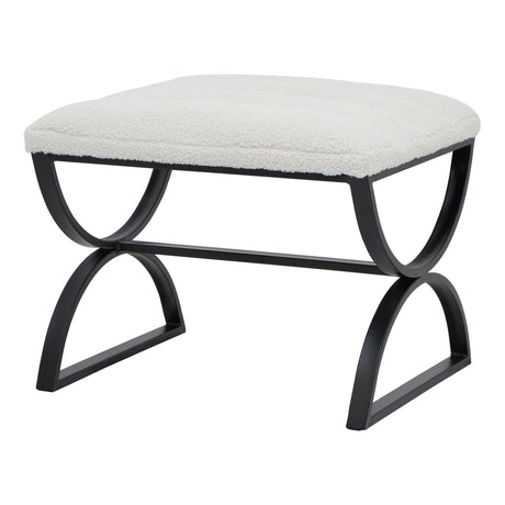 boucle ribbed foot stool
