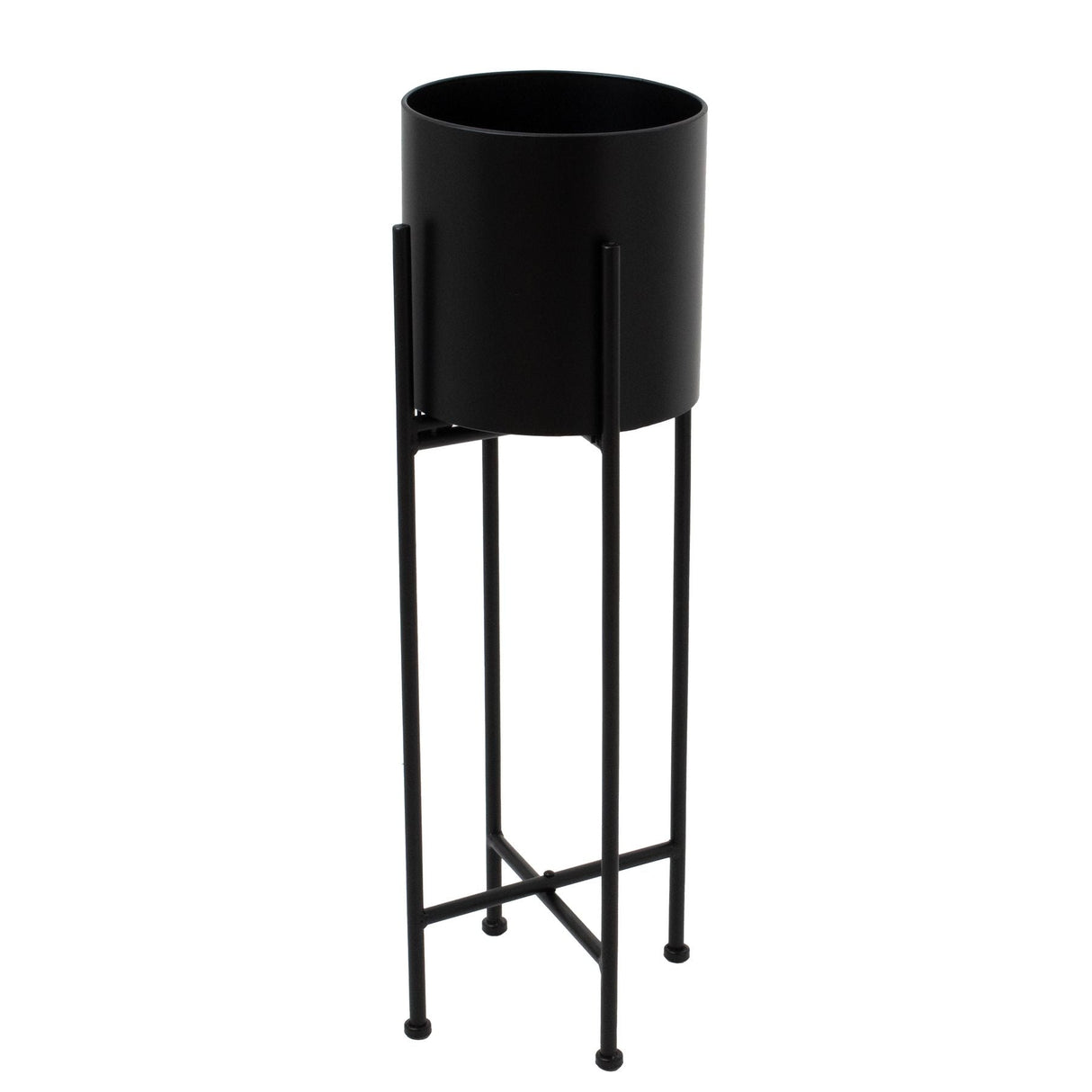 Eloise Cylindrical Planter On Black Frame